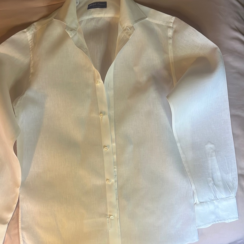 Ralph Lauren, purple label long sleeve made in Italy. No stains next size , 15.